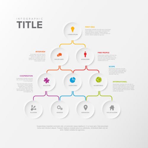 Vector Minimalist Pyramid Hierarchy Infographic Template