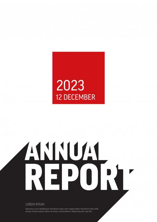 Light Modern Annual Report Front Cover Page Template