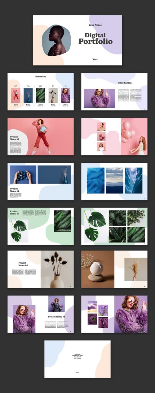 Colorful Digital Portfolio Presentation Layout