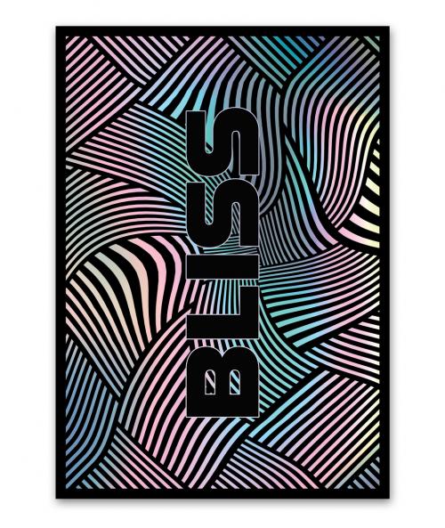 Abstract Wavy Lines Striped Cover Layout