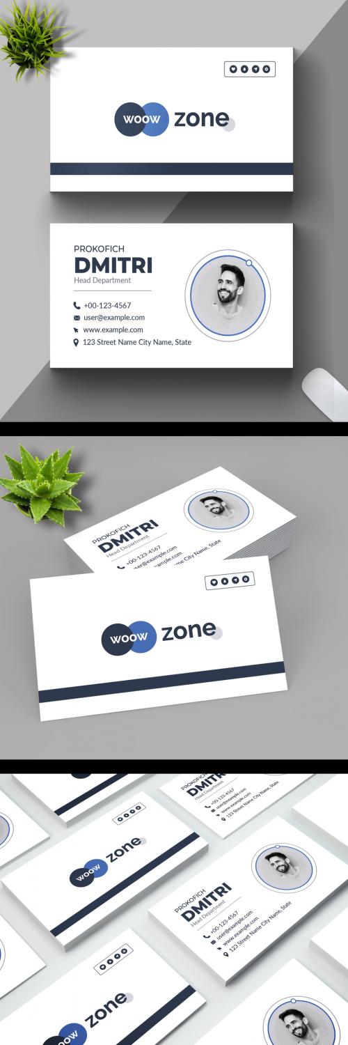 Minimal Black and White Business Card Layout