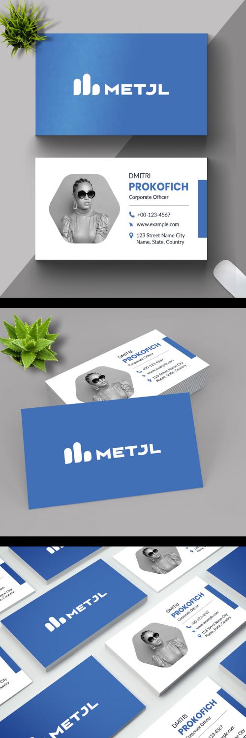 Cyan Business Card