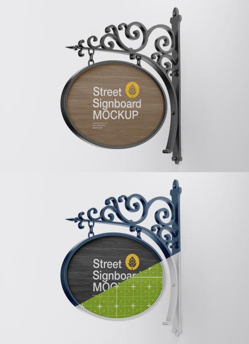 Signboard Wall Mockup