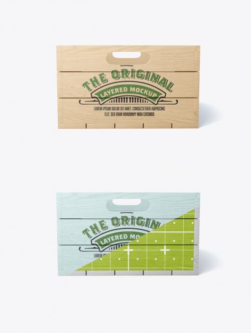 Classic Wooden Crate Mockup