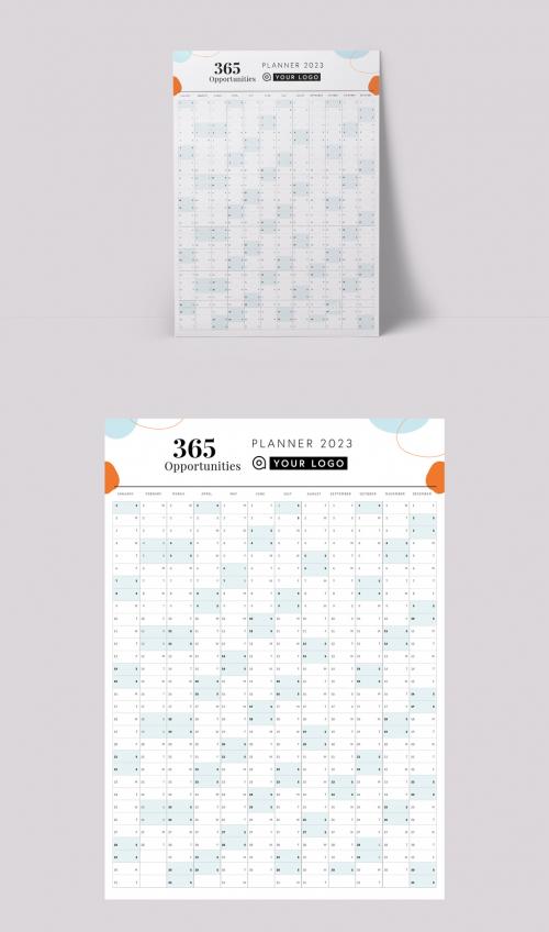 2023 Vertical Calendar Planner Layout