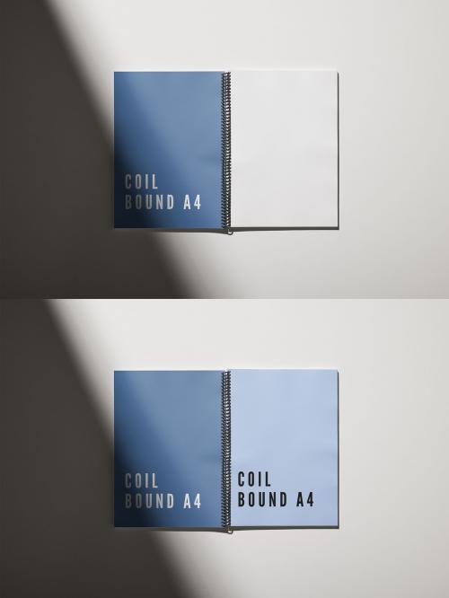 Coil Bound A4 Mockup Book or Magazine