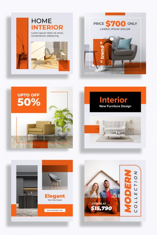 Home Interior Social Media Post Designs