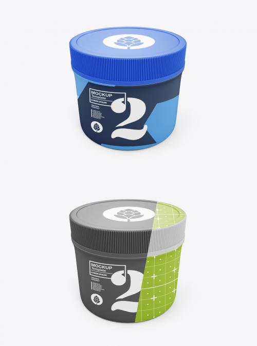 Plastic Protein Jar Mockup