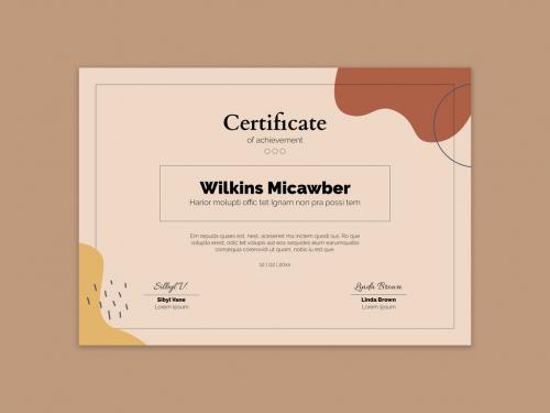 Certificate with Brown Accents