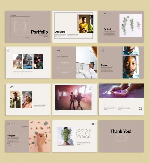 Brown and Beige Portfolio