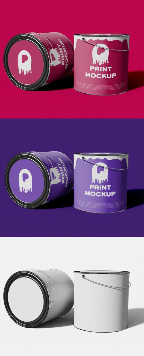 Paint Buckets Mockup