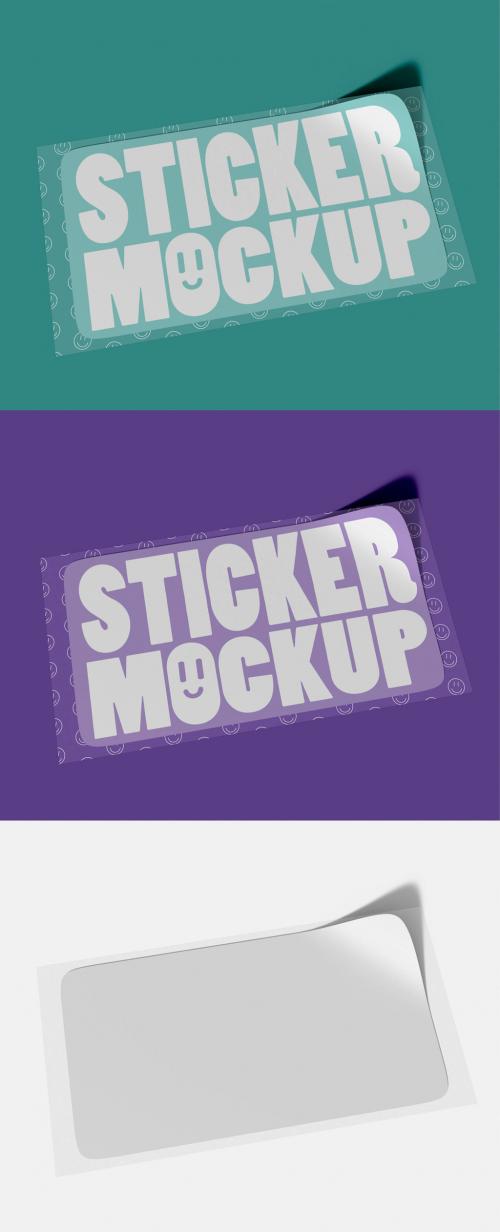 Adhesive Sticker Mockup