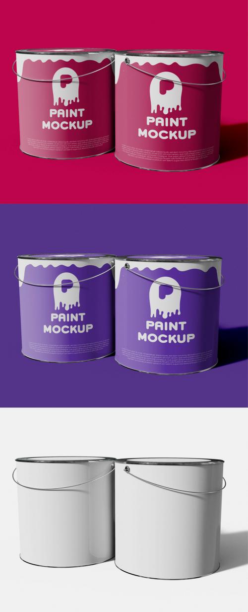 Two Paint Buckets Mockup