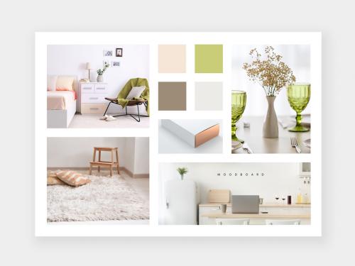 Minimalistic MoodBoard Mockup Layout