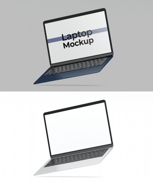 Floating Laptop Mockup