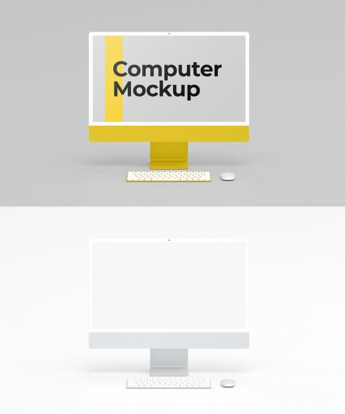 Front View Computer Mockup