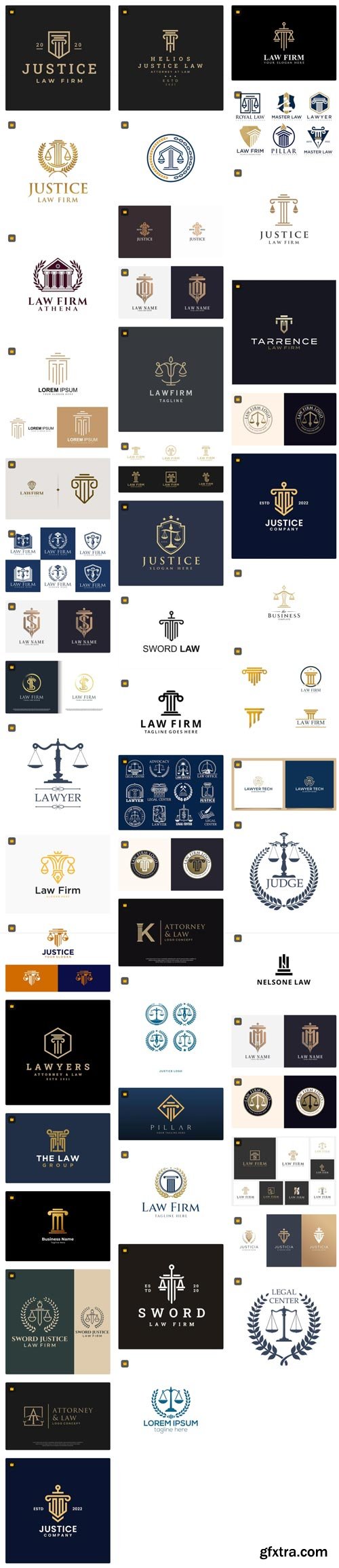 Premium Vector Collections - Law Logos - 110xEPS