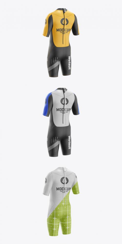 Men’S Short Wetsuit Mockup