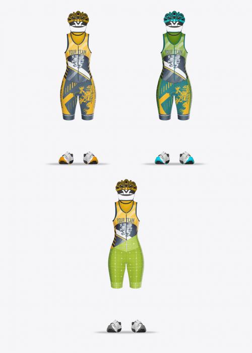 Women's Cycling Set Mockup