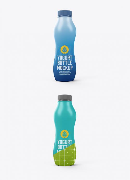 Plastic Yogurt Bottle Mockup