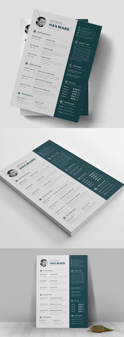 Clean Resume Layouts with Black & White Minimal Accents