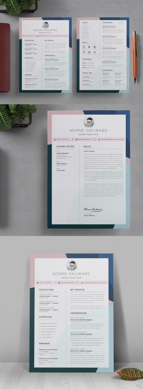 Modern CV Layouts with Cover Letter Premium Accents