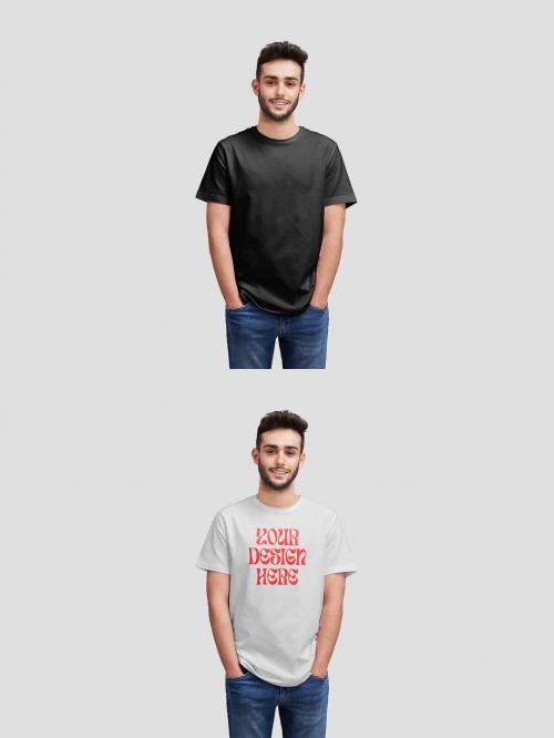 Man With a T-Shirt Mockup