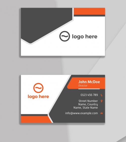 Business Card with Geometric Elements