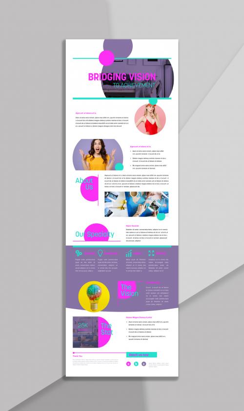 E Newsletter with Bright Vivid Color Accents