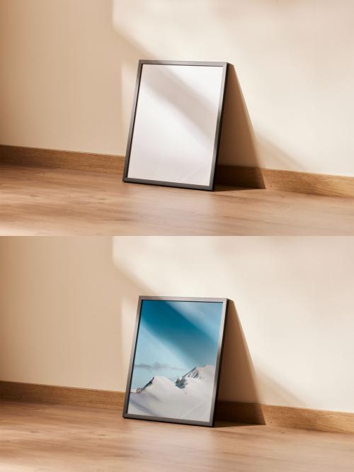 Vertical Frame Mockup Leaning on Wall