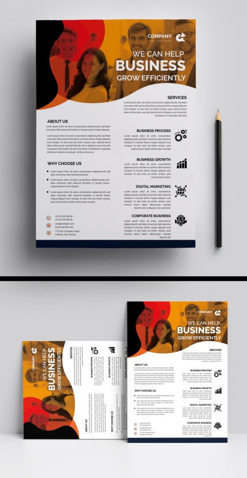 Multipurpose Flyer Layout with Yellow Accent