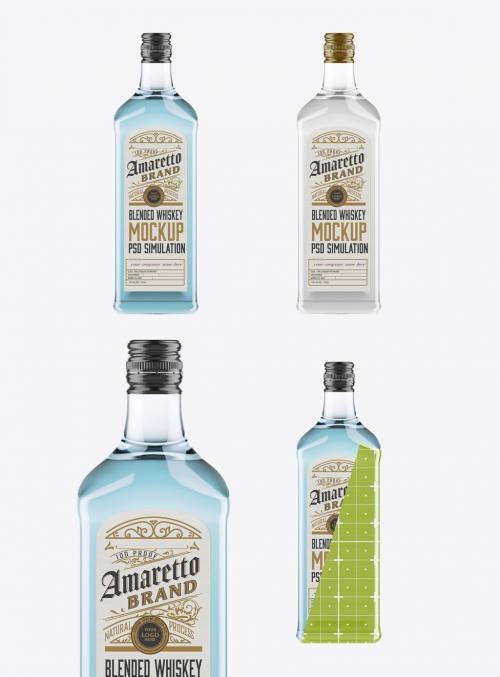 Gin Glass Bottle Mockup