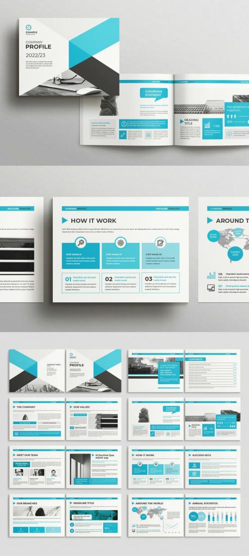 Company Profile Layout - Landscape