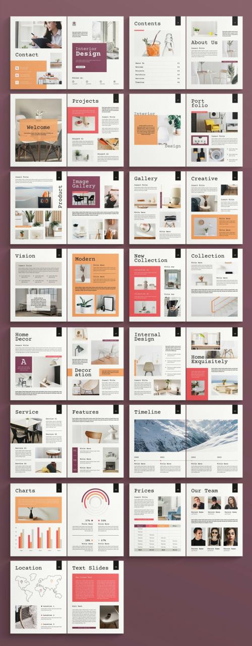 Interior Design Brochure Layout