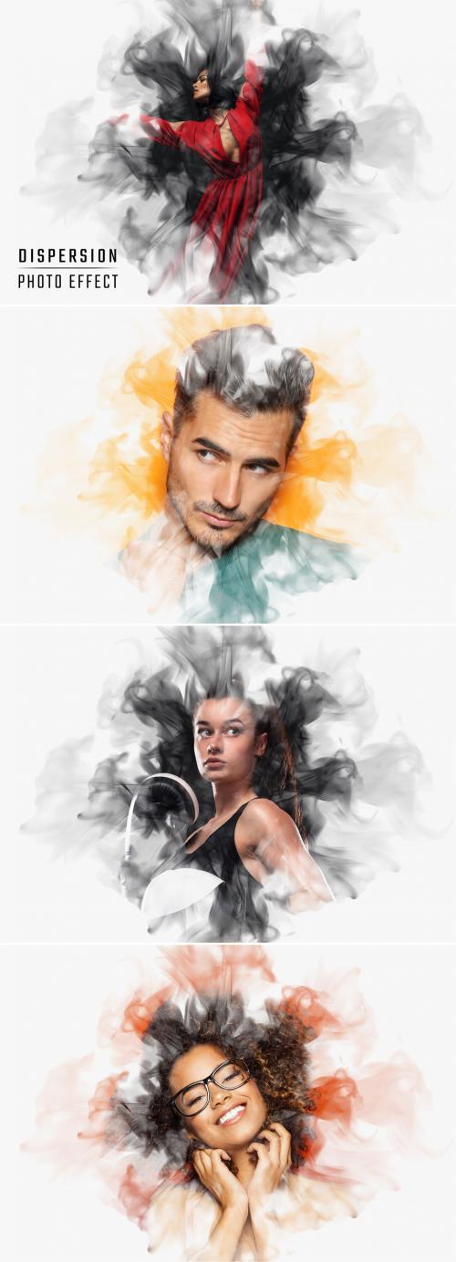 Dispersion Smoke Photo Effect Mockup