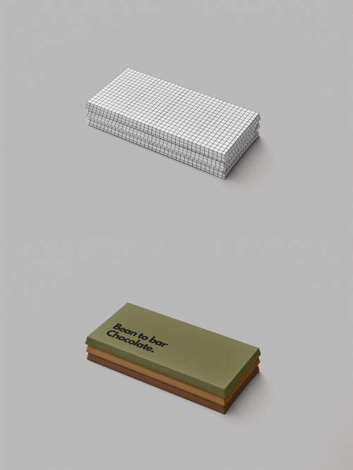 Stack Chocolate Bar Wrapper Mockup