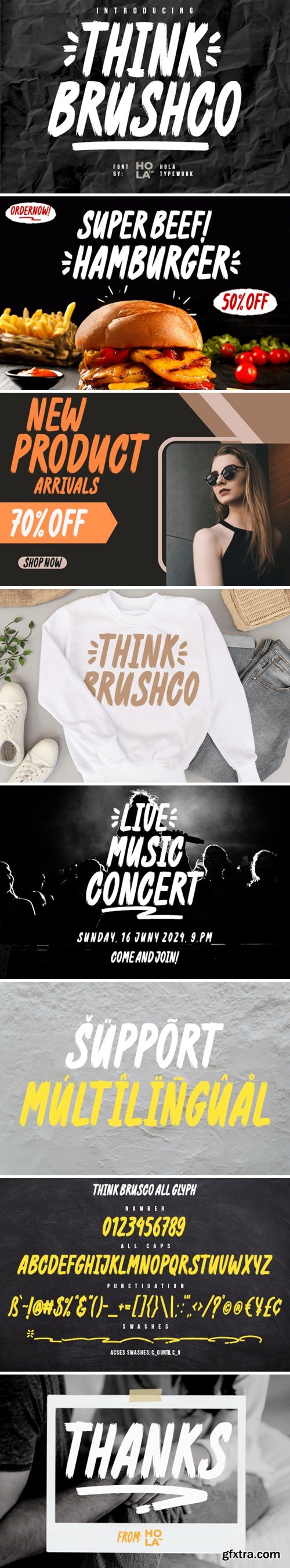 Think Brushco Font