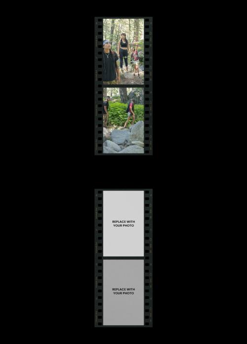 2 Photo Film Frame Effect Mockup Template