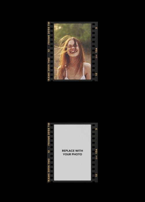 Photo Template Film Slide Frame Effect Mockup