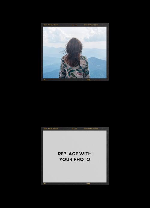 35Mm Photo Film Frame Mockup Strip