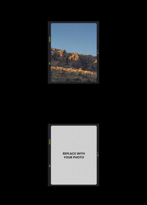 35Mm Photo Film Frame Analog Mockup