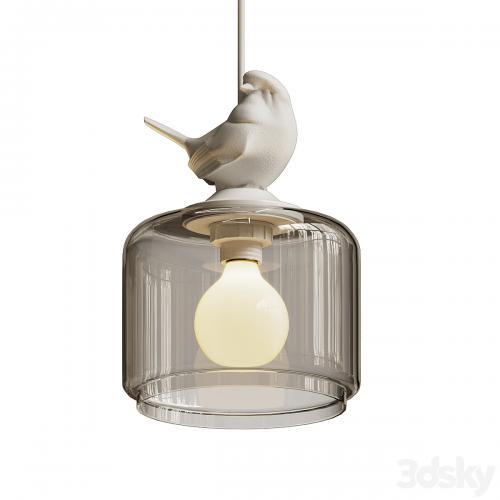 Hanging lamp provence bird pendant