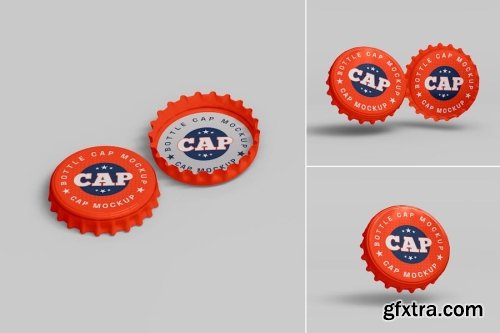Bottle Cap Mockup Collections 14xPSD
