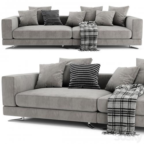 Minotti white sofa