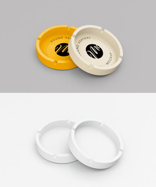 Stacked Ashtrays Mockup