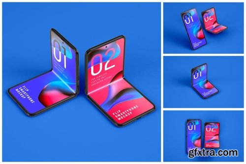 Fold Phone Mockup Collections 11xPSD