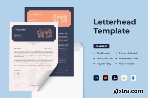 Letterhead Mockup Collections 13xPSD