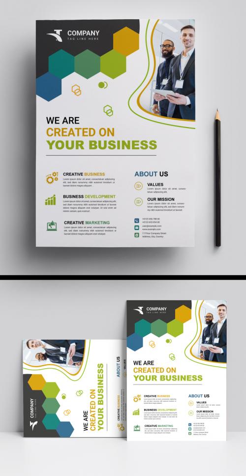 Cyan Business Flyer