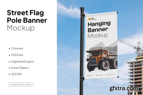 Flag Mockup Collections 12xPSD