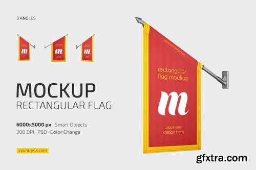 Flag Mockup Collections 12xPSD